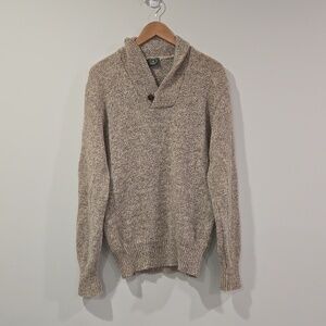 Retro 90's Oatmeal/Taupe Wool Blend Cabincore/Ralphcore/Normcore Preppy Sweater
